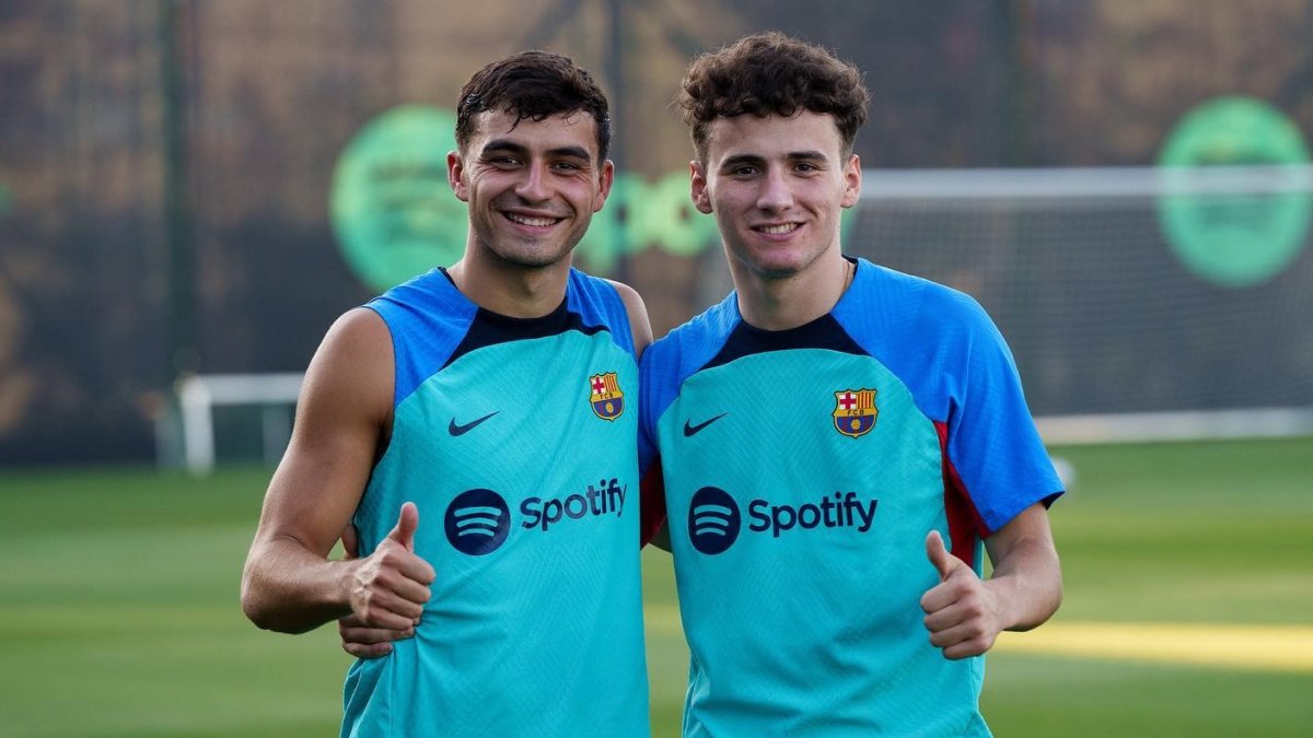 Pedri y Fabio son grandes amigos en el vestuario del FC Barcelona.