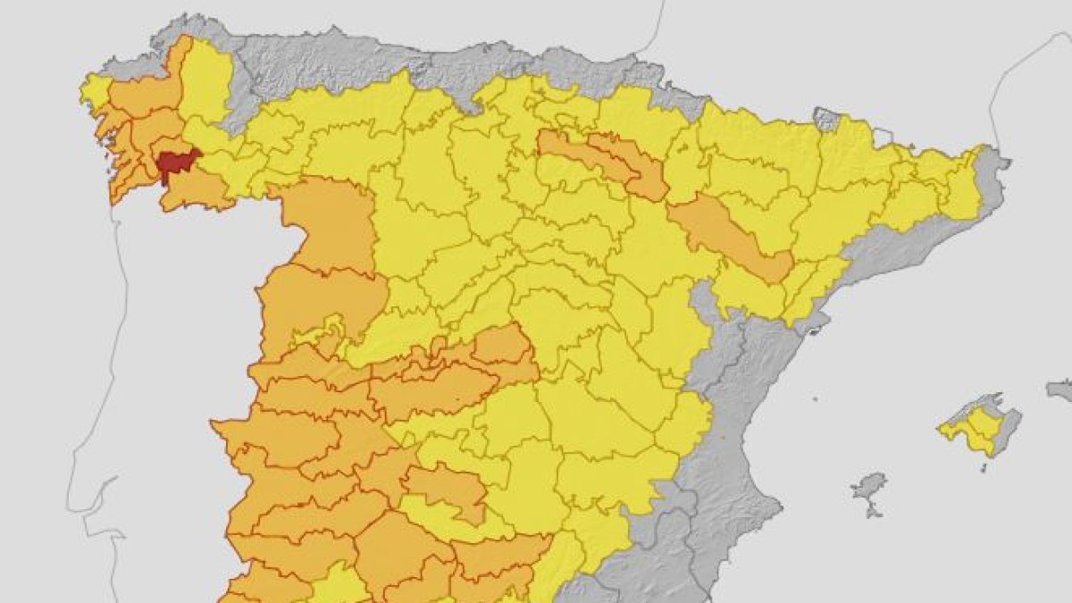 Mapa de España de este martes.