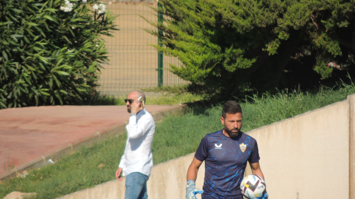 Mohamed El Assy, este sábado en el campo Anexo, este sábado.