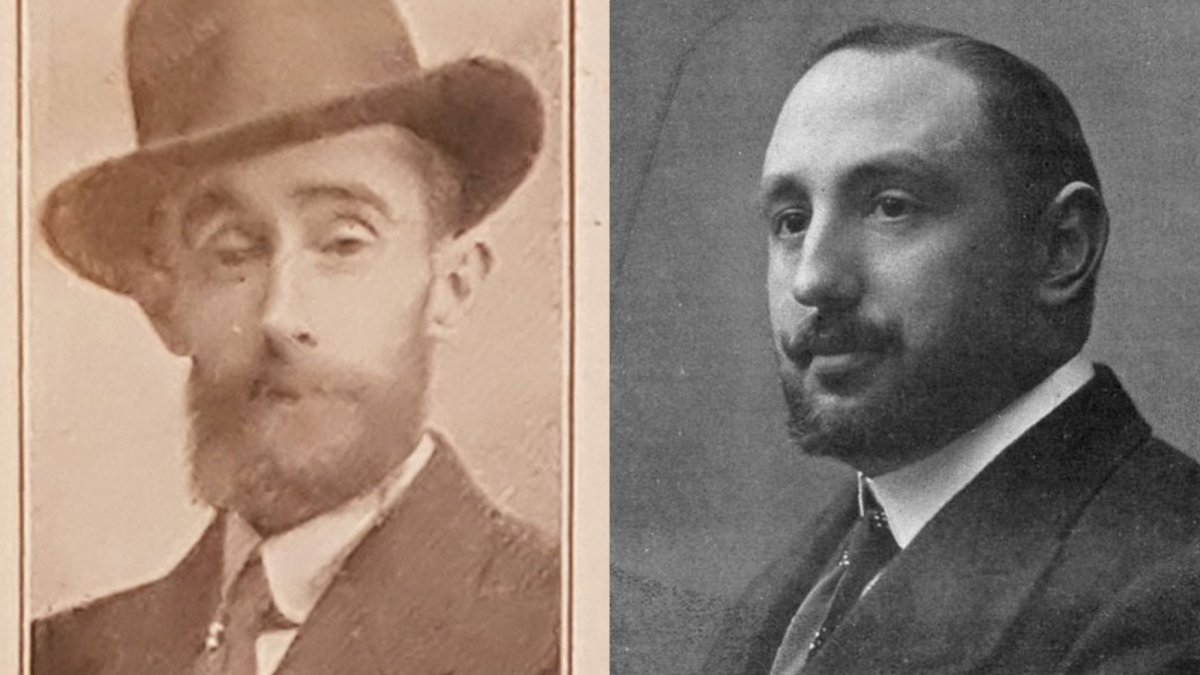 A la izquierda, Cesar de Medina Bocos, a la derecha Ángel Ossorio y Gallardo.