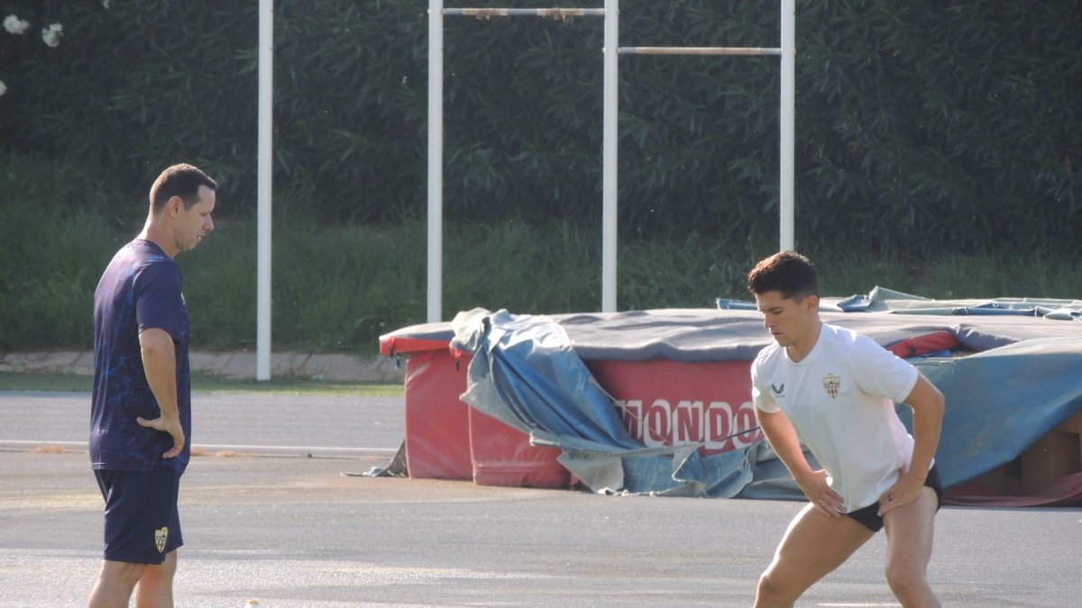 Nieto, este lunes en el campo Anexo.