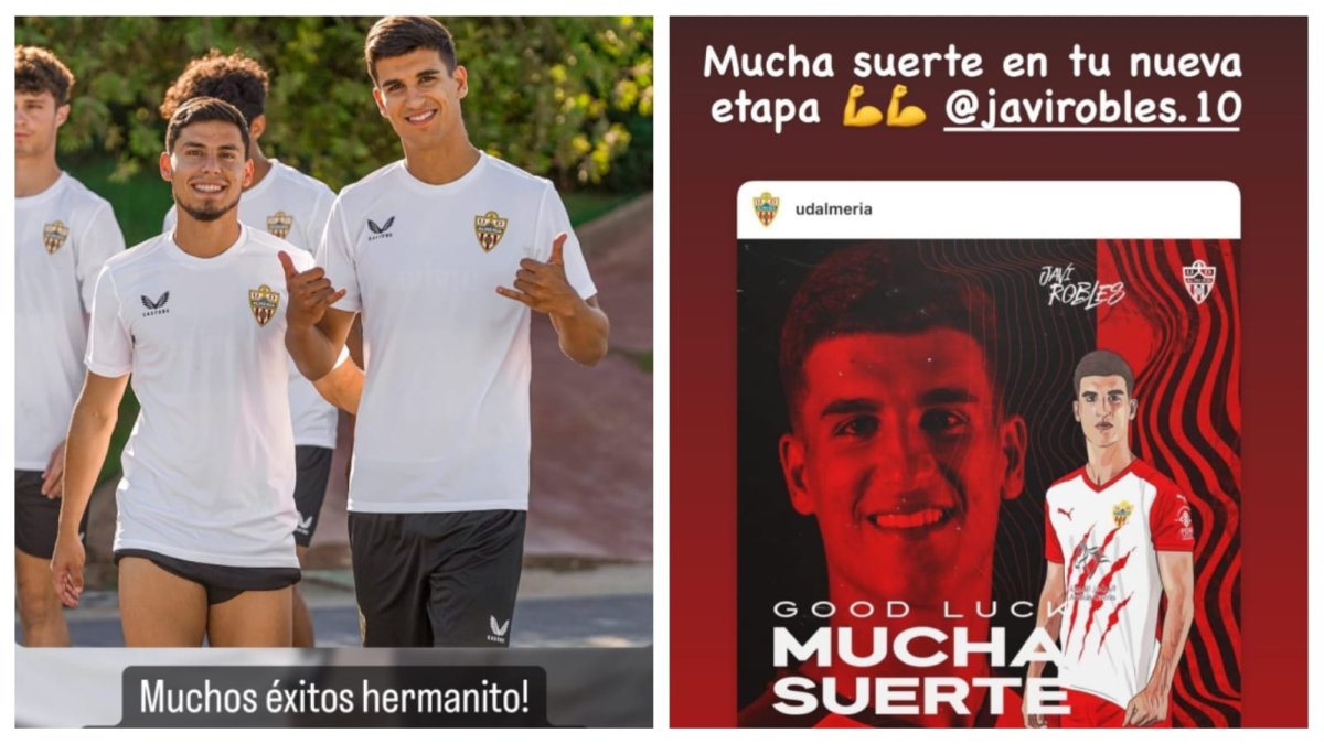 Los mensajes de Robertone y Curro Sánchez en sus perfiles de Instagram.