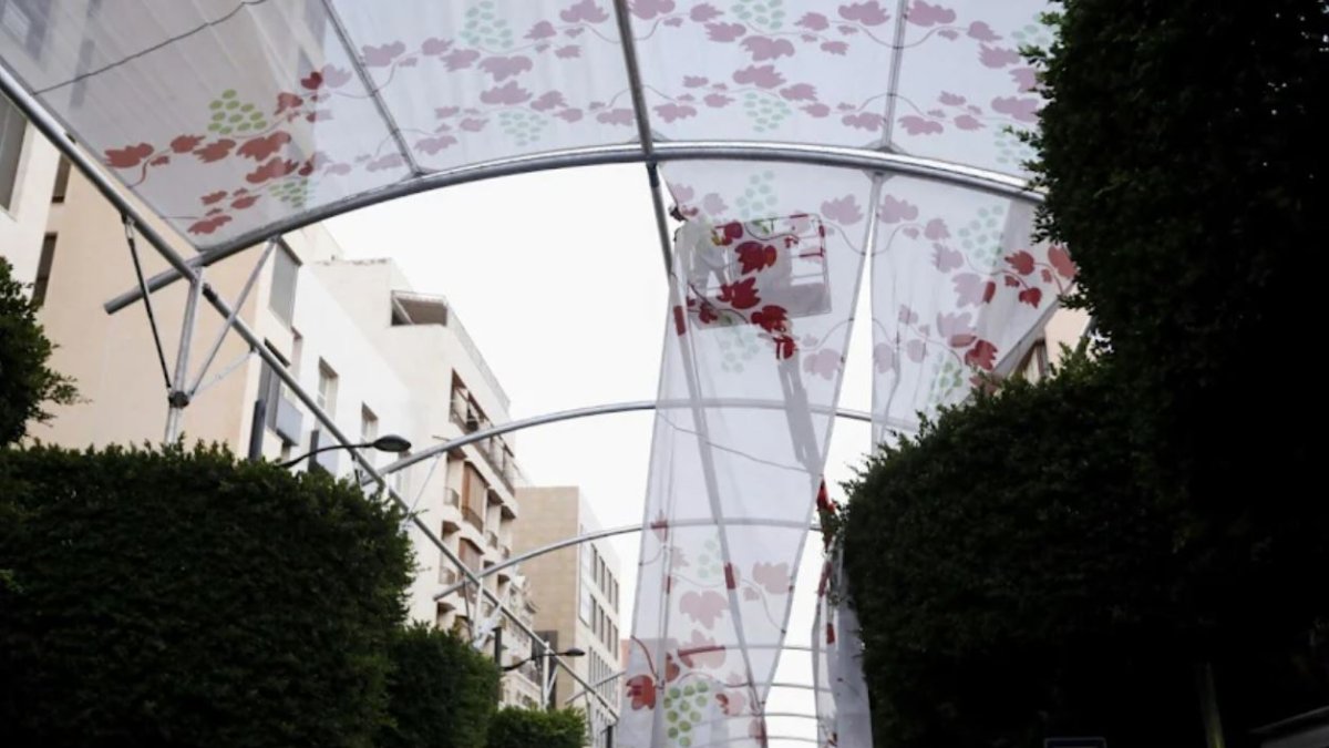 Toldos colocados en el Paseo de Almería en otros años