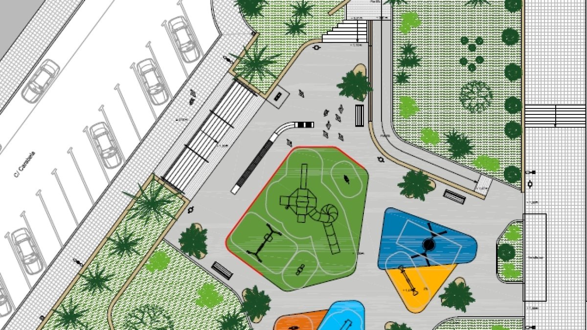 Plano del proyecto a realizar en la Plaza Carabela.