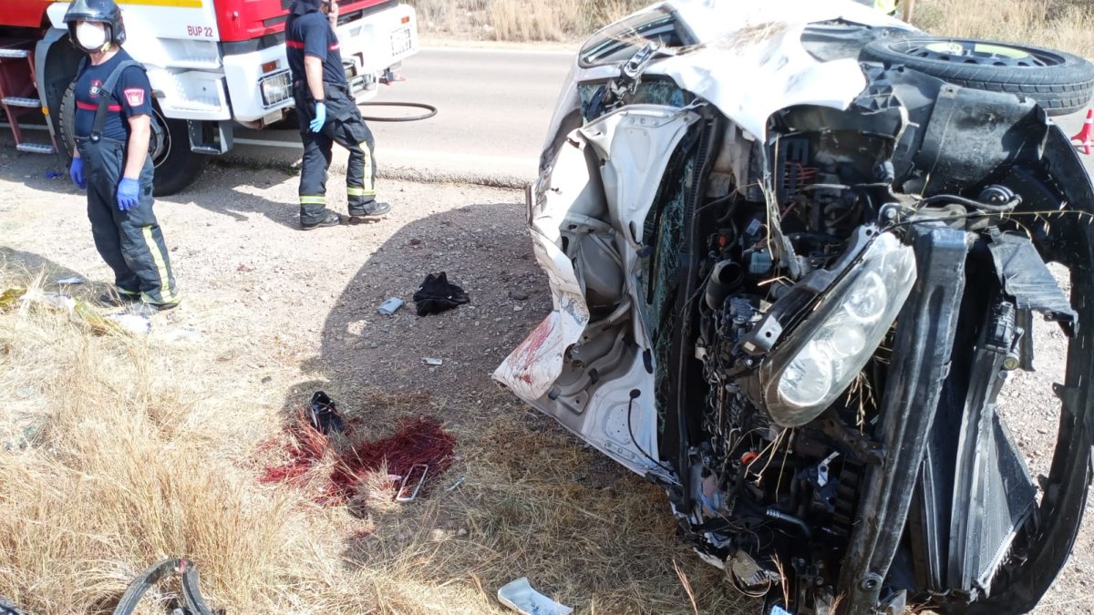 Instantes después del accidente.