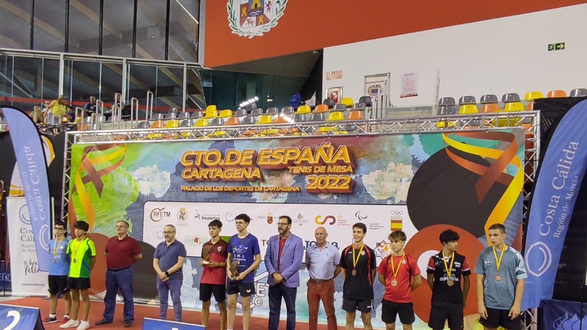 El podio del Campeonato de España.