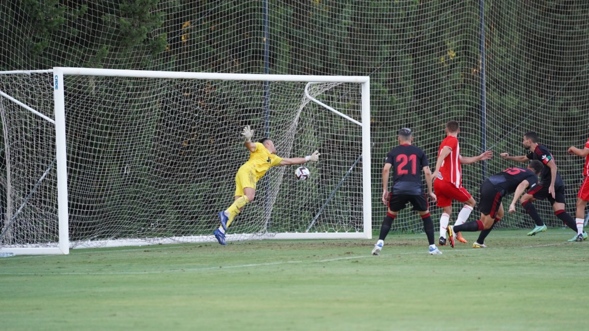 La portería del UD Almería parece un colador.