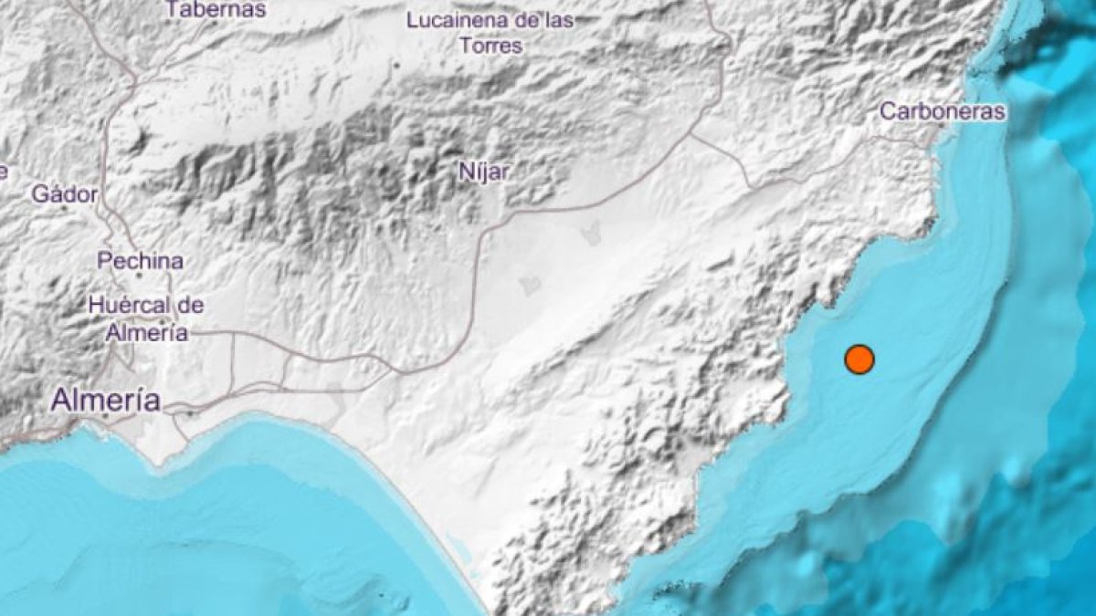 Lugar donde se ha registrado el terremoto.