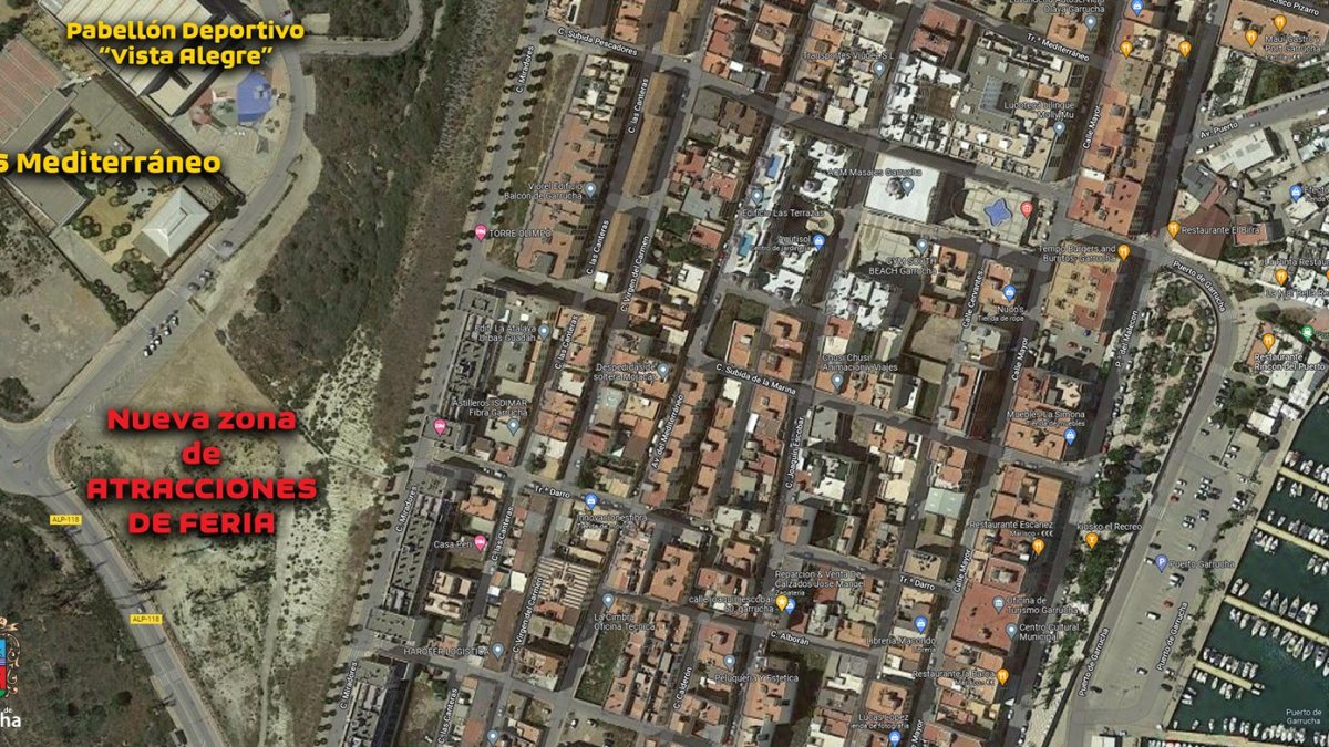 Nueva ubicación de la feria en Garrucha