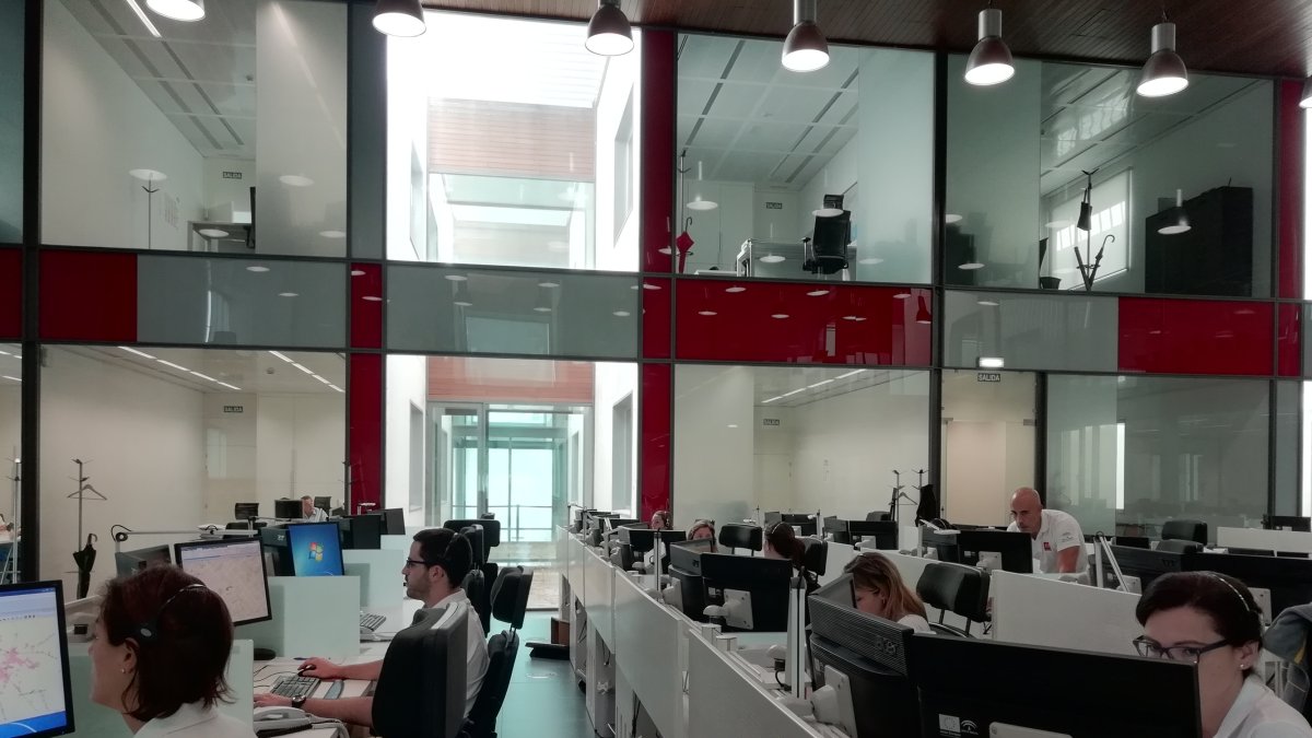 Operarios del 112 en Andalucía.