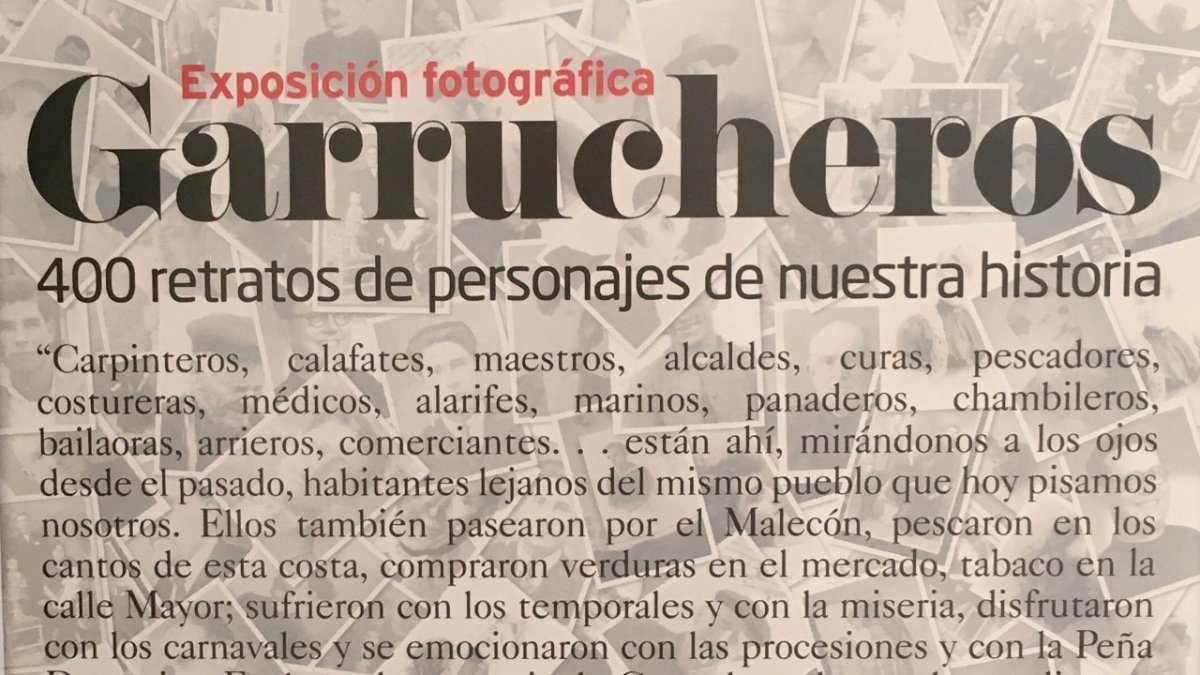 Detalles de la exposición de retratos de gentes de Garrucha.