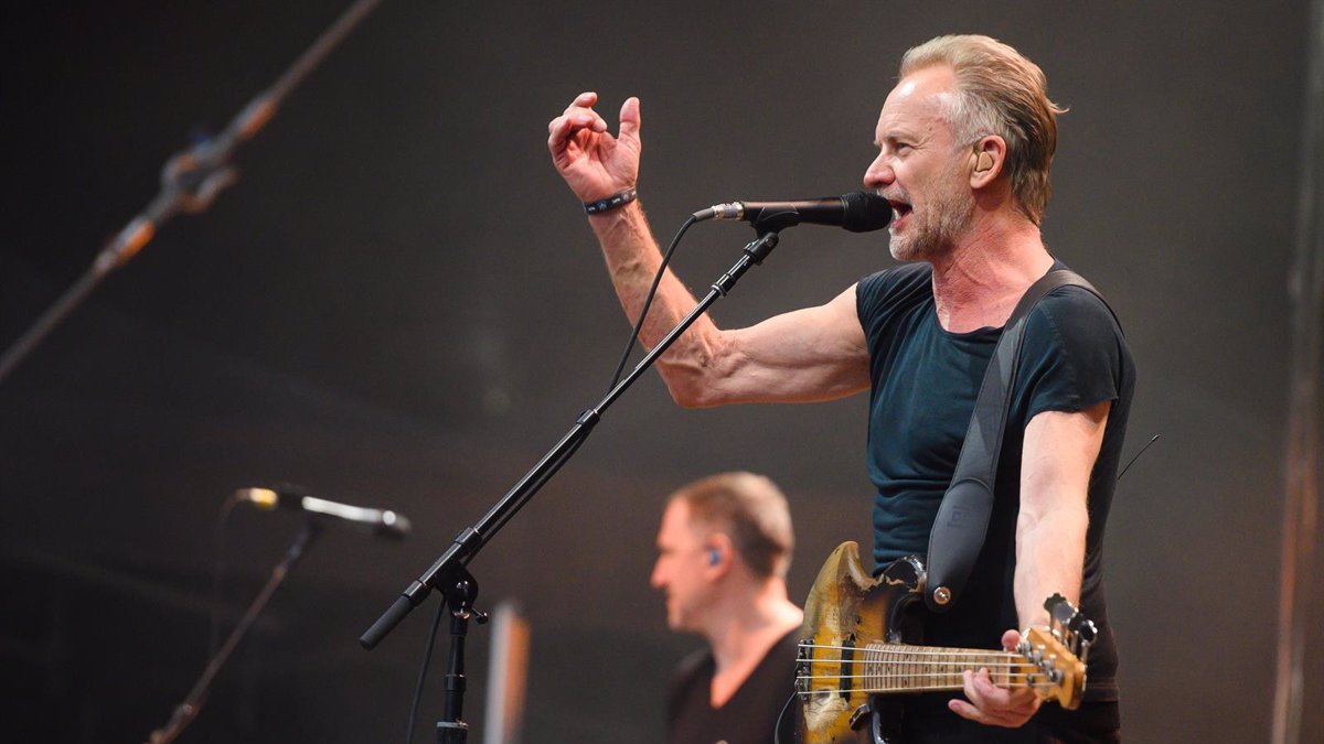 Sting, durante un concierto.