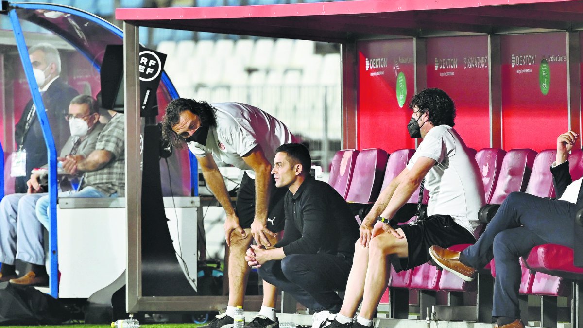 Jaime, Francisco y Ortega en el Mediterráneo con el Girona.