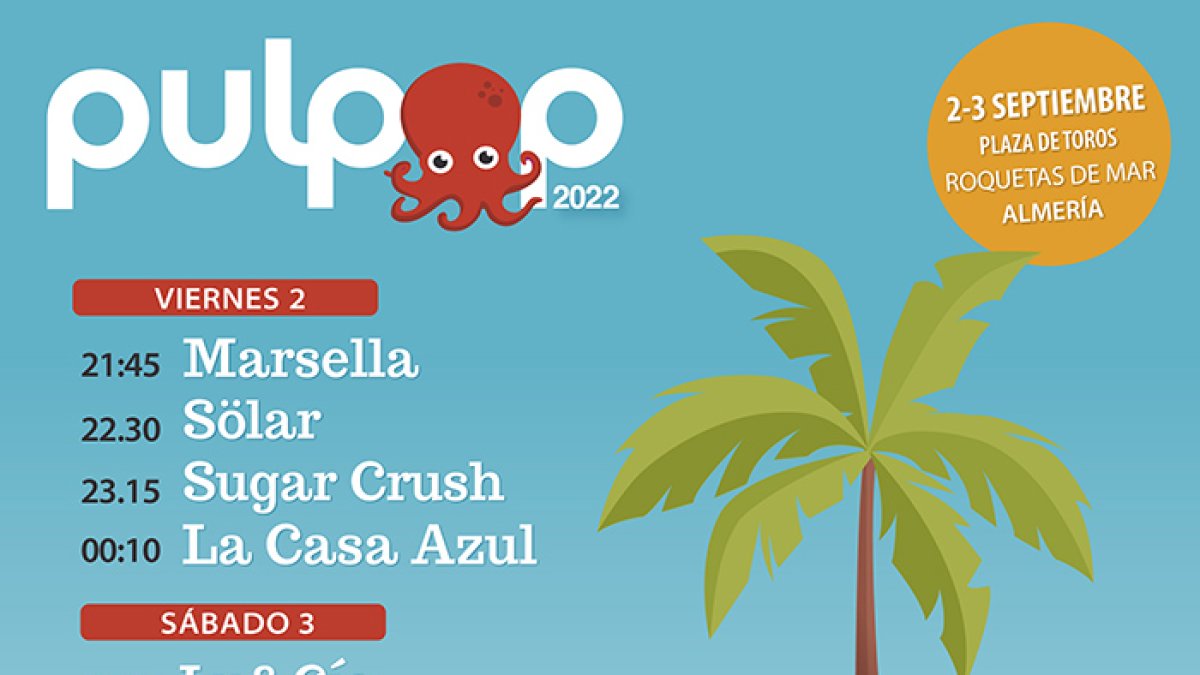 Horarios del festival.