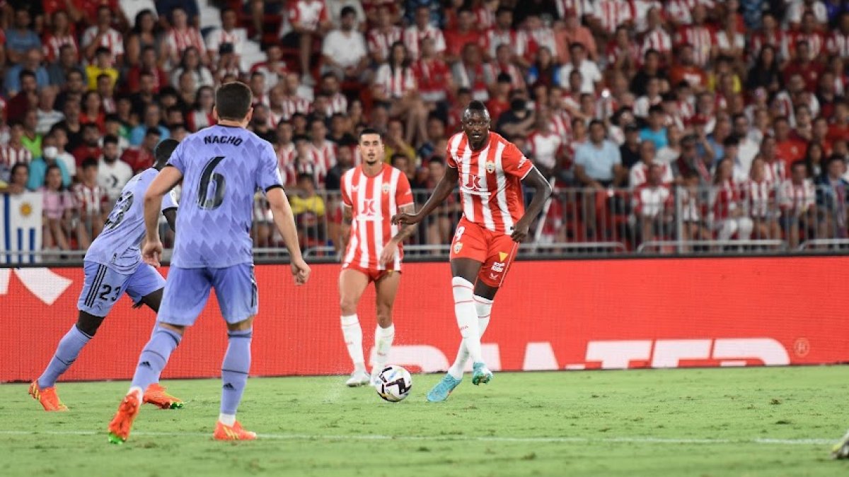 Sadiq, durante el partido frente al Real Madrid.