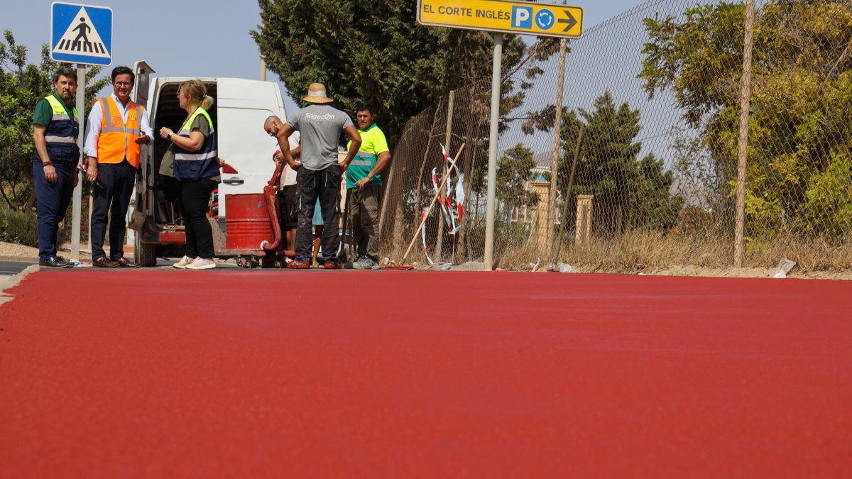 Visita a las obras del carril bici.