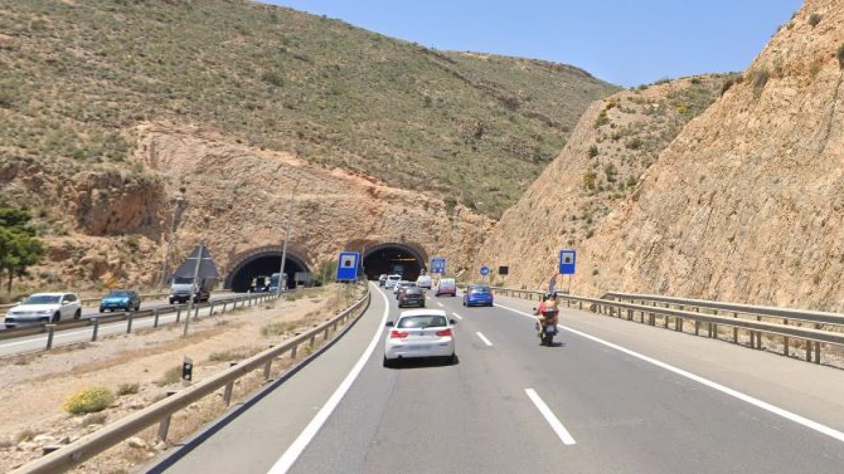 Captura de pantalla de la zona de la A-7 en la que ha ocurrido el siniestro.