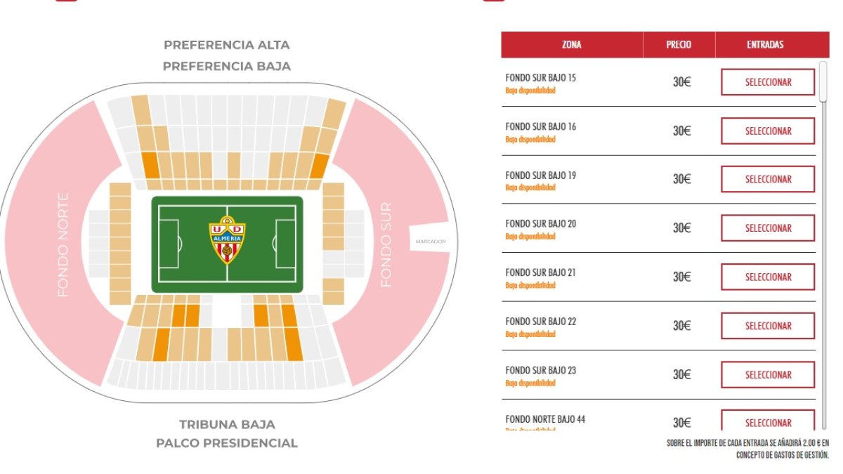 El Mediterráneo está listo para recibir el lunes al Almería-Osasuna.
