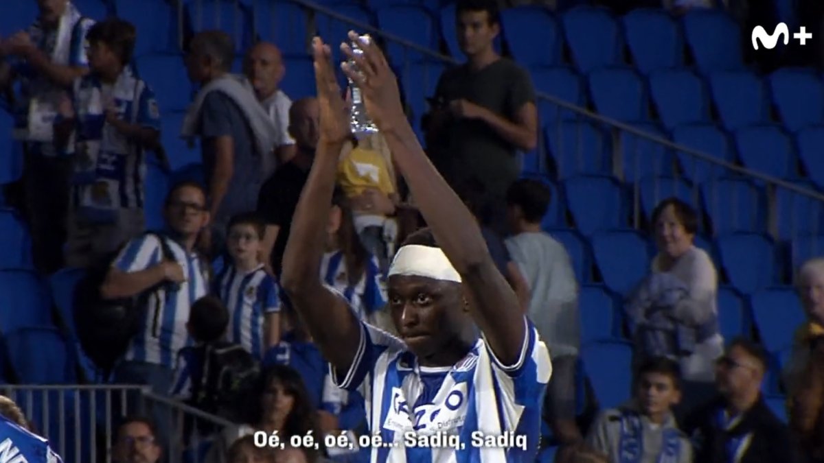 Movistar+ con Umar Sadiq en su primer partido con la Real Sociedad.