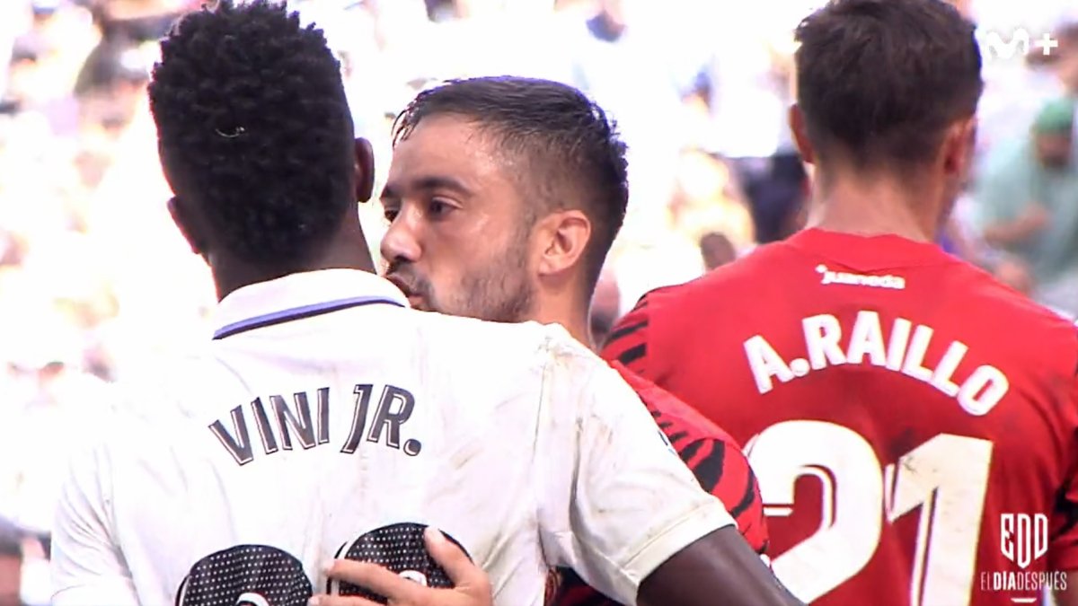 Vinicius no tuvo una tarde tranquila contra el Real Mallorca en el Bernabéu.