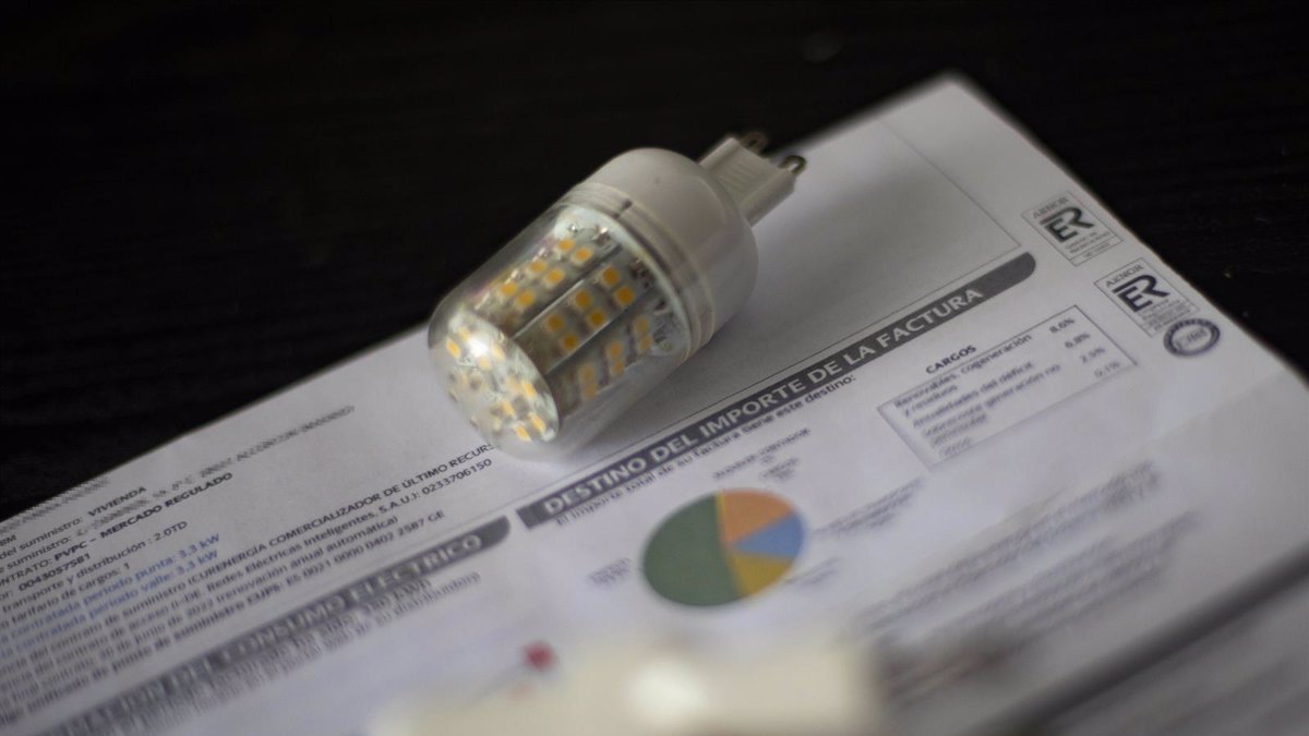 Imagen de archivo de una factura de la luz.
