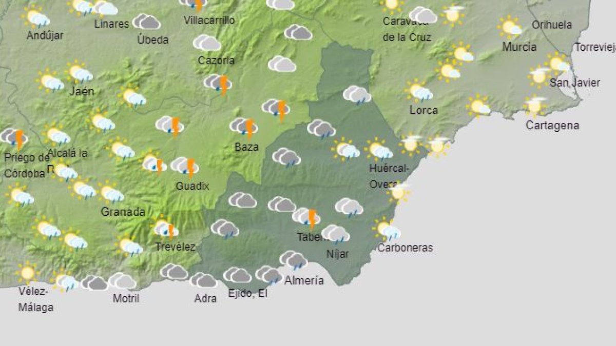 Mapa provincial de esta jornada.