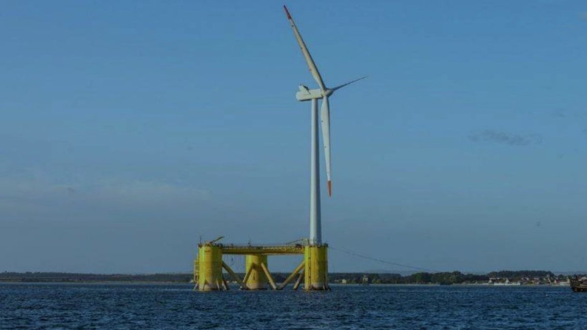 Aerogenerador marino en una imagen facilitada por Alwind.