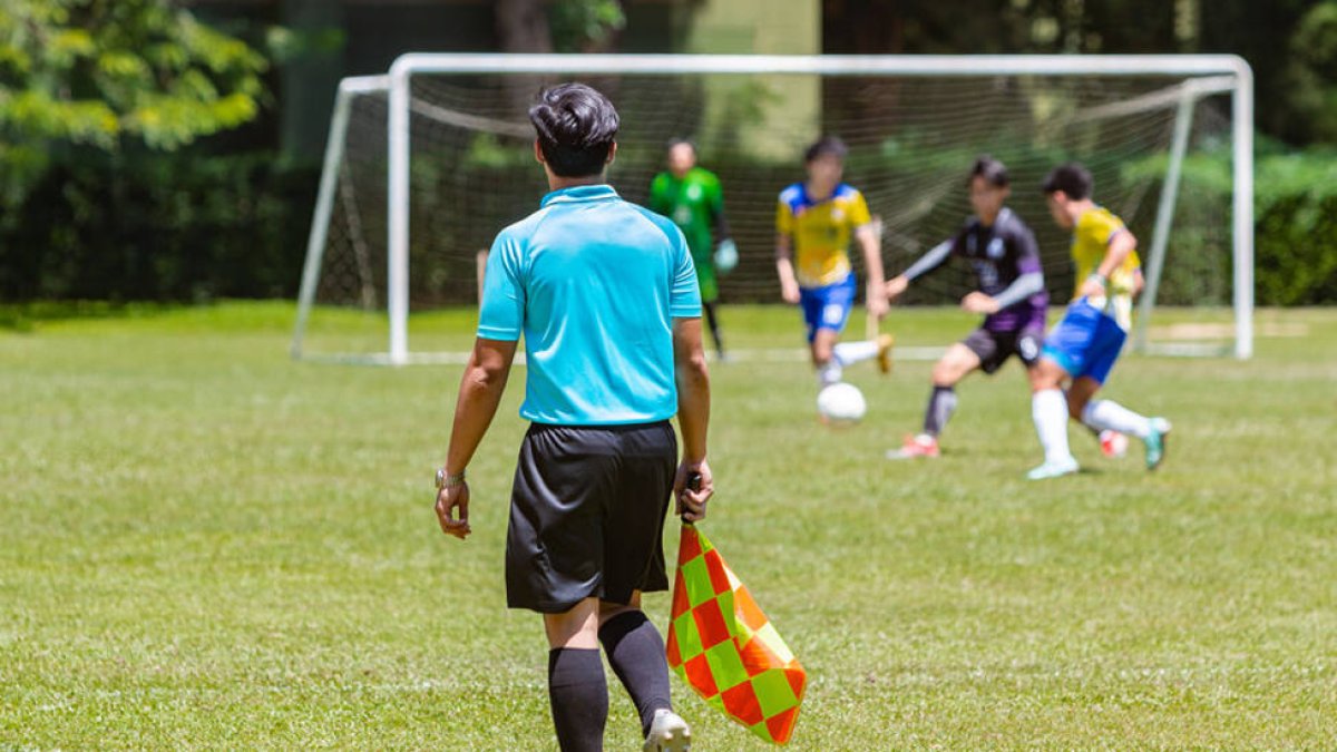 Imagen genérica de un juez de línea durante un partido.
