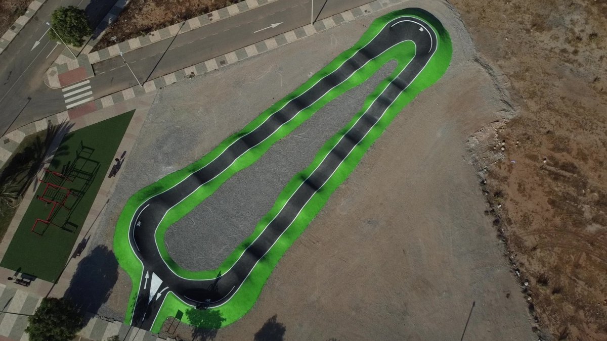 Vista aérea del Pumptrack de La Mojonera.