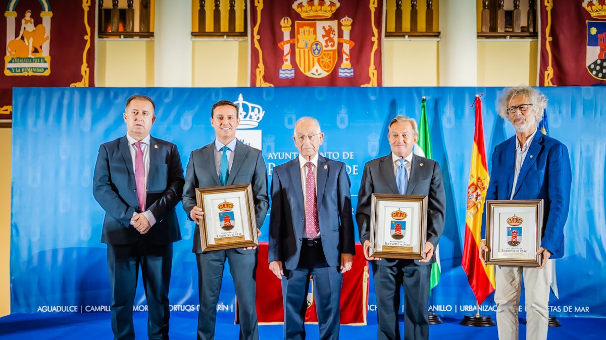 Gabriel Amat junto a Javier Aureliano García, Ginés Valera y Rodolfo Caparrós. y
