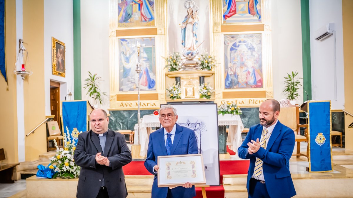 Andrés García Lorca, pregonero de la festividad de la Virgen del Rosario de Roquetas de Mar.