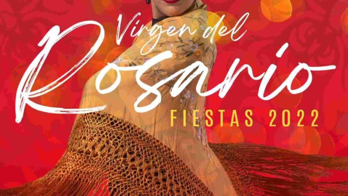 Cartel de las Fiestas de la Virgen del Rosario de Roquetas de Mar.