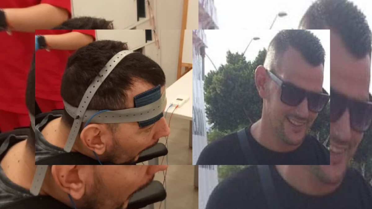 José López, tras el acciedente y antes del mismo.