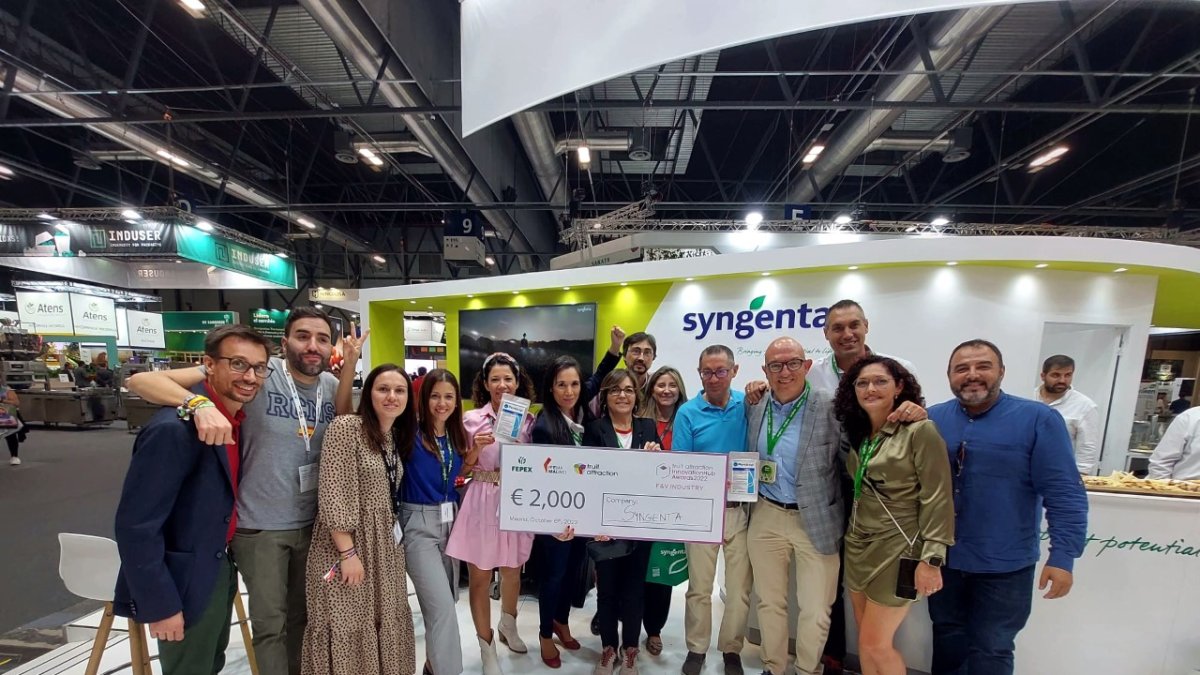 El equipo de Syngenta celebrando el premio.