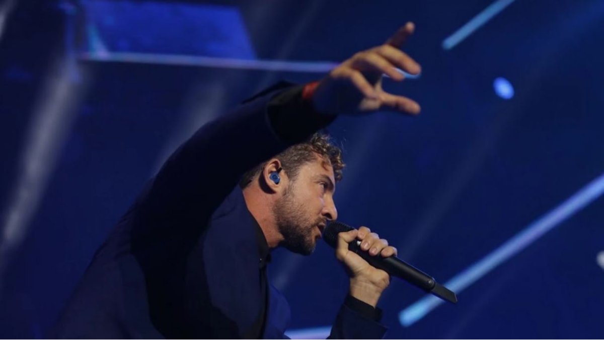 David Bisbal, durante un concierto.