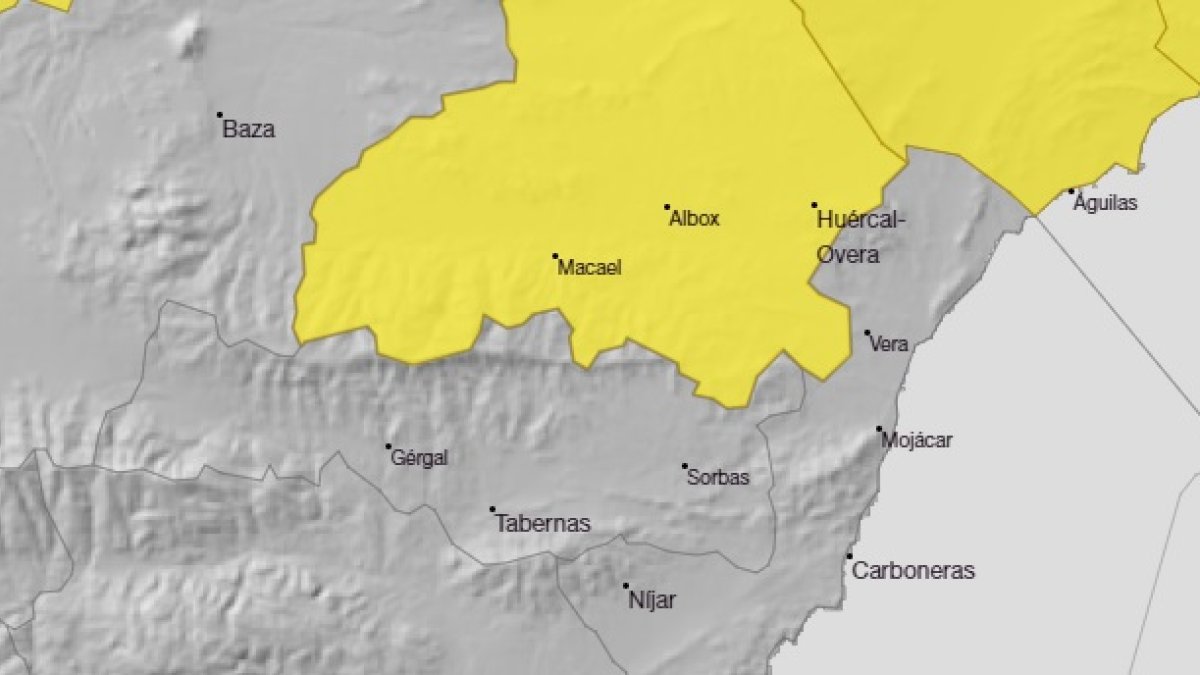 Alerta activada por la AEMET para este lunes.