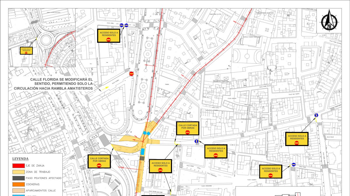 Así quedará el tráfico en la zona afectada