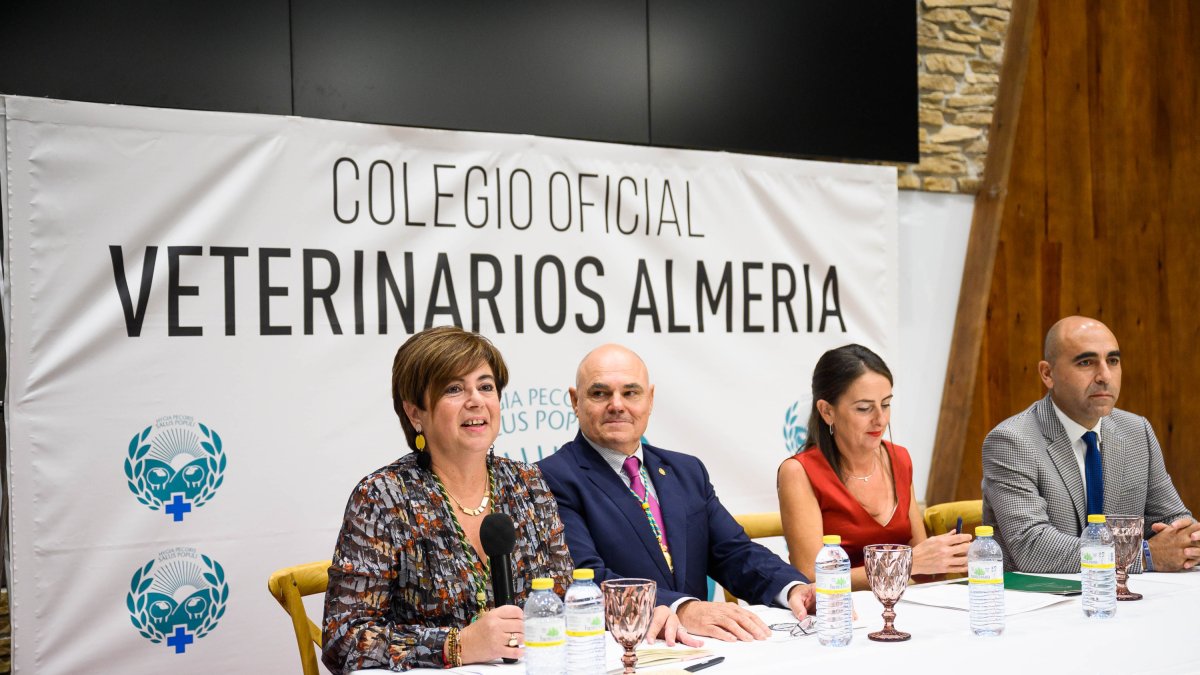 La mesa presidencial del acto.