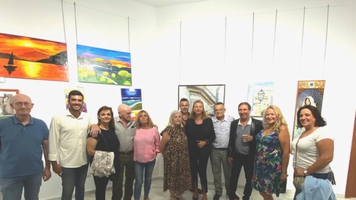 Inauguración de la exposición en Mojácar.