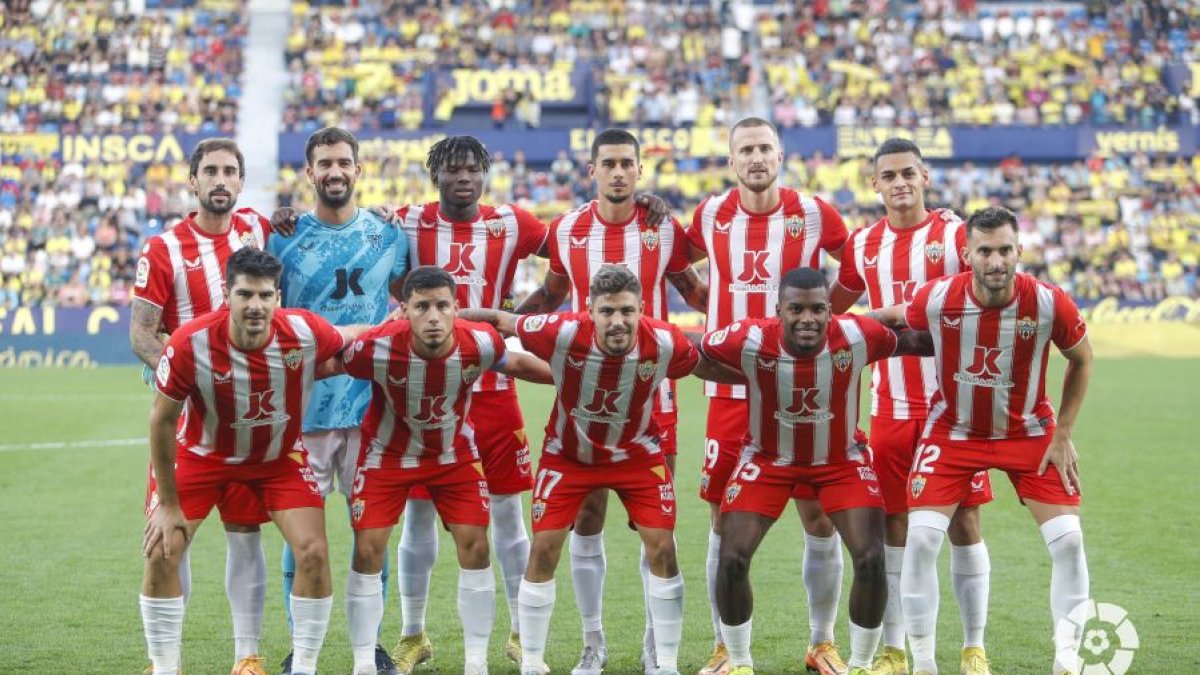 El once del Almería de Rubi.