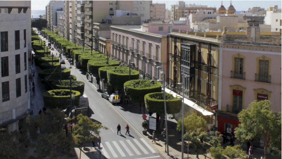 Vista general del Paseo de Almería.