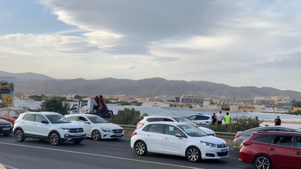 Lugar del accidente y desviación del tráfico