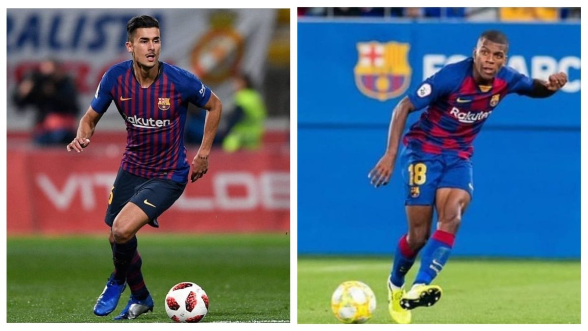 Chumi y Akieme en su etapa en el Barcelona.