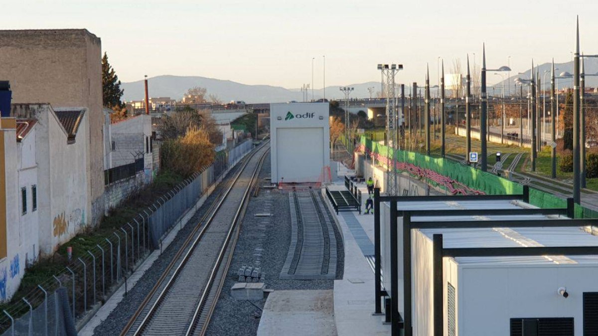 Imagen del cambiador de ancho captada por el periodista Rafael Troyano.