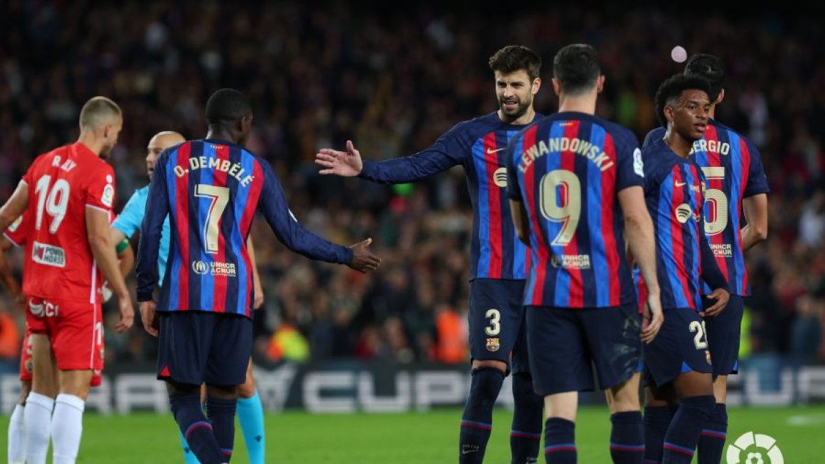 Una jugada del Barcelona-Almería.