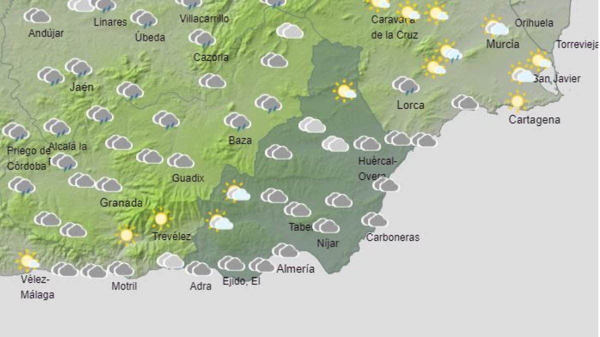 Mapa de la provincia para este viernes.
