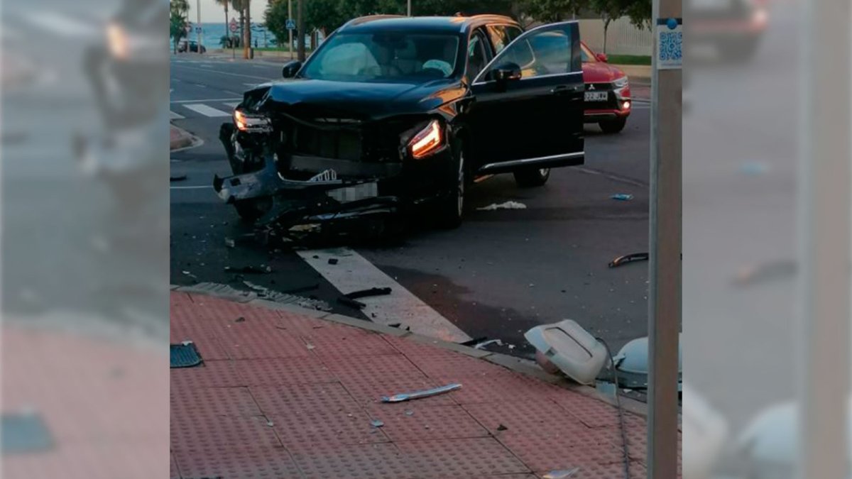 Uno de los vehículos implicados en el accidente. /Foto: Leila de Melo