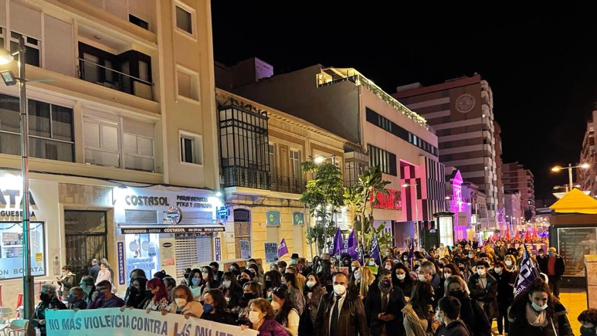 Manifestación del 25N del año pasado en las calles de Almería