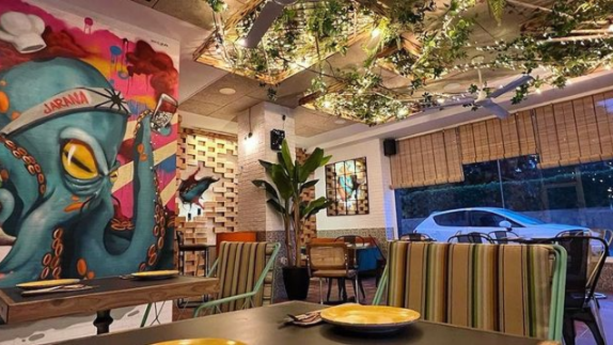 El llamativo diseño del restaurante Jarana.