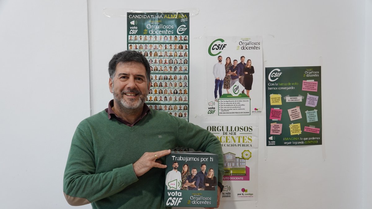 Juanfra Caballero, responsable de Educación de CSIF Almería.